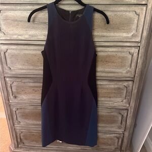 rag & bone Colorblock Midi Dress in Navy and Black